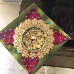 A picture of Lock down recipe केशर कलाकंद.