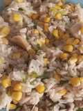 Risotto con pollo y champiñones