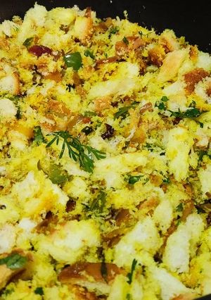 A picture of Bread Upma.