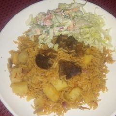 A picture of Jollof Rice.