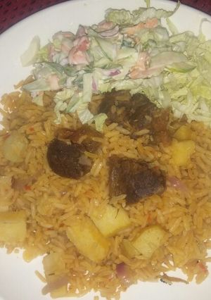 A picture of Jollof Rice.