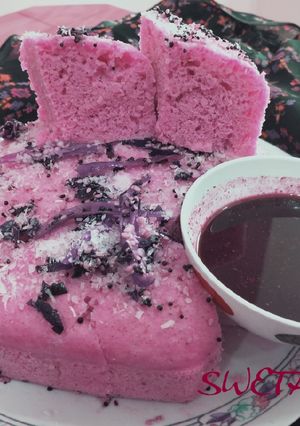 A picture of Beetroot Spongy Dhokla.