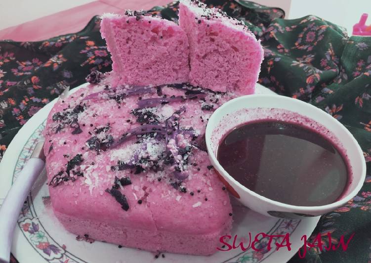 Recipe of Award-winning Beetroot Spongy Dhokla