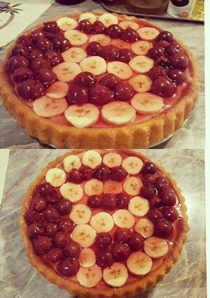 Gyümölcstorta🍌🍒🥝 recept fotója