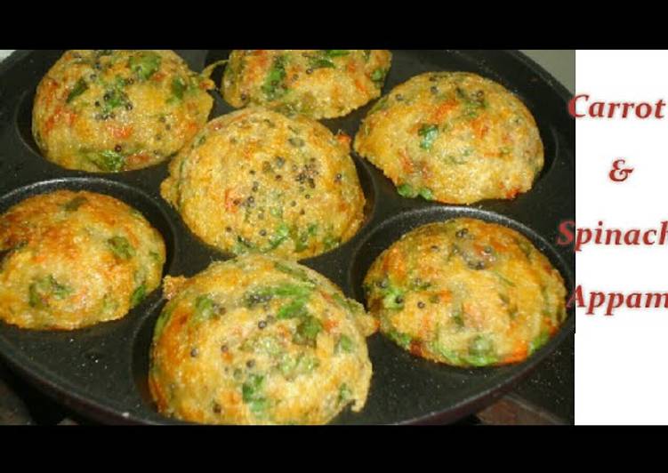 Palak and carrot appam