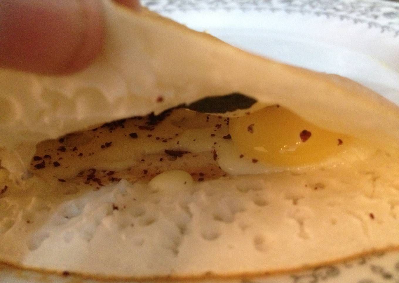 Eggy cheesy dosa for one
