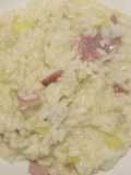 Apple, speck and provolone piccante risotto