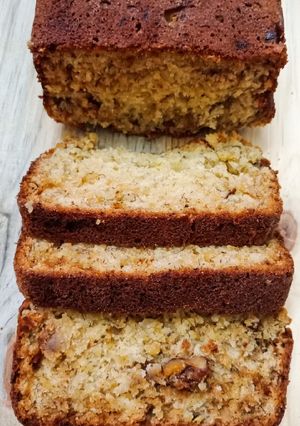 A picture of Whole Wheat Walnut Banana Bread.