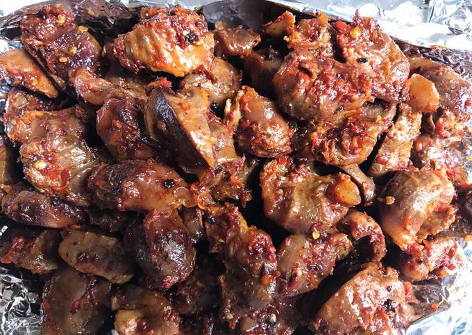 Peppered Gizzard Recipe by Vivian A - Cookpad