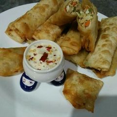 A picture of Spring Rolls🌯🌯.