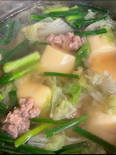 รูปของ ต้มจืดเต้าหู้หมูสับใส่ผักกาดขาว เมนูเต้าหู้ ep 1