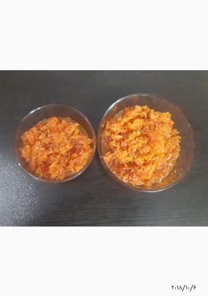 عکسی از دستور مربای هویج من 😋😋😍😍