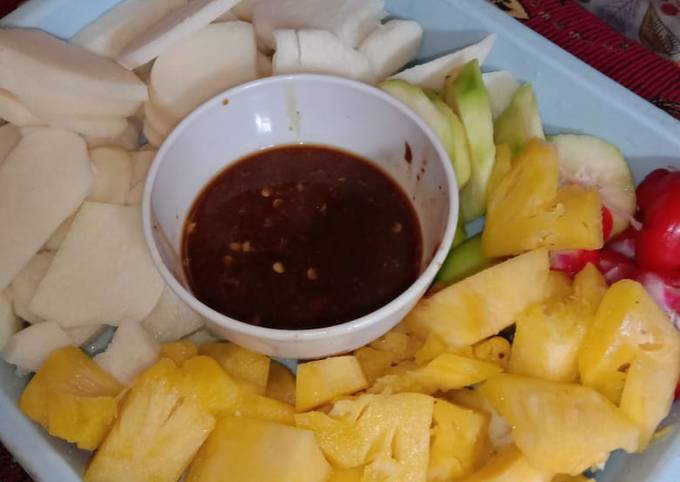 Resep Resep lutis buah (rujak buah ala jawa tengah) Anti Gagal