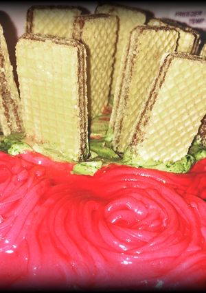 Una foto de Pastel de rosas fácil