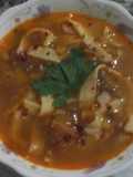 Sup lentil hijau (yeşil mercimek çorbası)