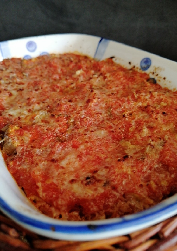 Una foto de Berenjenas blancas gratinadas