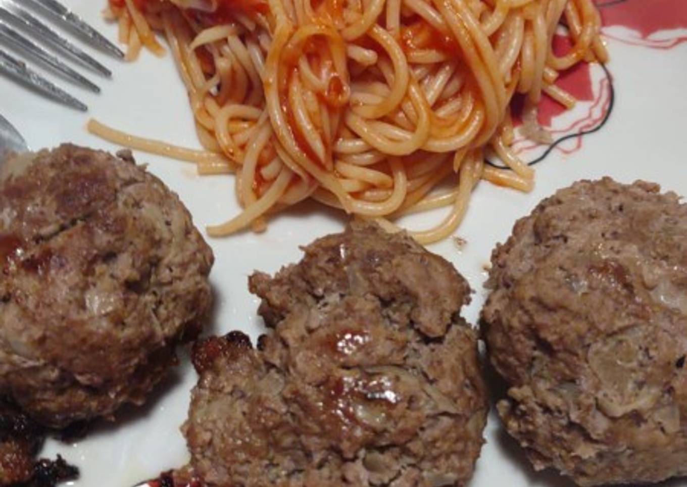 Homemade Meatballs With Spaghetti #mycookbook #2flavours