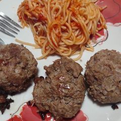 A picture of Homemade Meatballs With Spaghetti #mycookbook #2flavours.