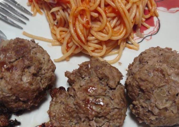 Homemade Meatballs With Spaghetti #mycookbook #2flavours