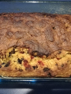 A picture of Pumpkin Bread with Chocolate Chips.