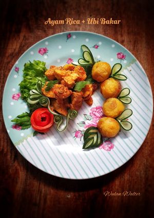 Foto resep Ayam Rica ubi bakar (Diet)