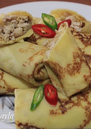 Foto resep Pancake isi Ayam Rusia (Блинчики с курицей)