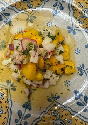 A picture of Mango Ceviche.