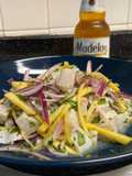 Ceviche de pescado con Mango