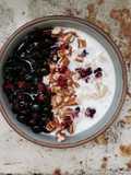 Avena con blueberries y nueces