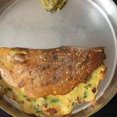 Vegetable besan (diet)chilla A picture of Vegetable besan (diet)chilla.
