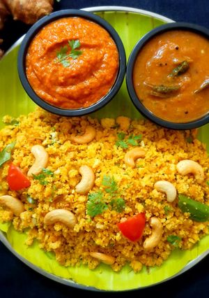 A picture of Egg kothu idly.