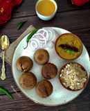 Rajasthani Dal-stuffed Bati Churma