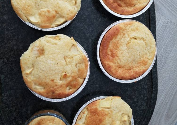 Recette Des Gâteau aux pommes avec un cœur en chocolat