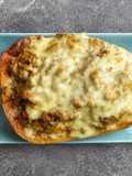 Zapallo relleno gratinado con carne y queso