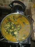 Ofe achara with akpurakpu egusi(moulded melon)