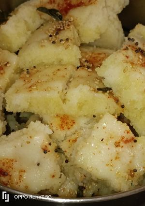 A picture of Suji curd dhokla.