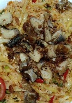 Foto resep Nasi Goreng Mawut Ikan Asap