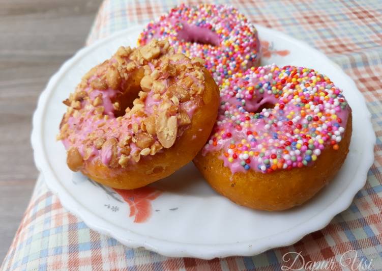 Donat Labu Kuning (Eggless, Low Gluten)