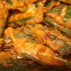 A picture of Simple crispy okra fry.