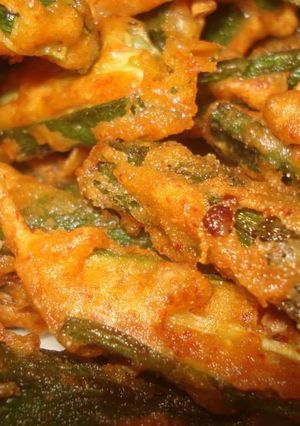 A picture of Simple crispy okra fry.