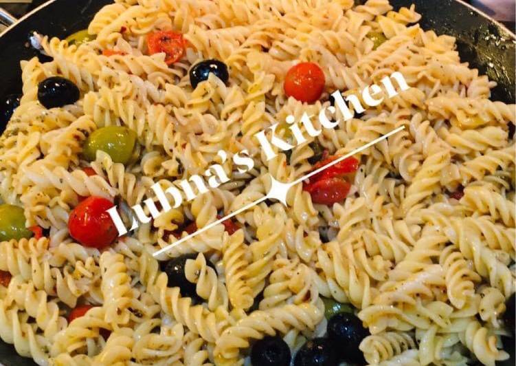 Fusilli with olive:
