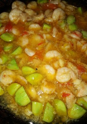 Foto resep Udang petai kuah pedas