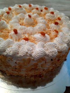 Főzött krémes oroszkrém torta, gluténmentesen recept fotója