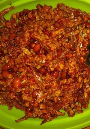 Foto resep Sambal tempe teri kacang
