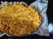 Una foto de crumble de ciruela