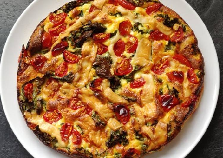 Steps to Prepare Ultimate Kale, tomato & goat cheese quiche