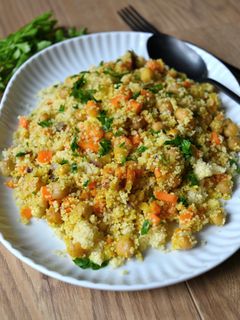 Foto di Cous cous con carote ceci e curry