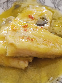 Una foto de Bacalao al Pil Pil