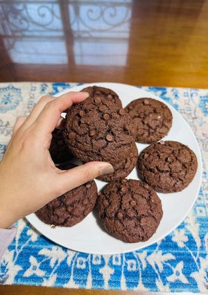 Una foto de Galletas de chocolate súper fáciles 🍫