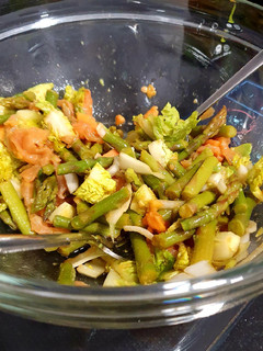 Una foto de Ensalada templada agridulce